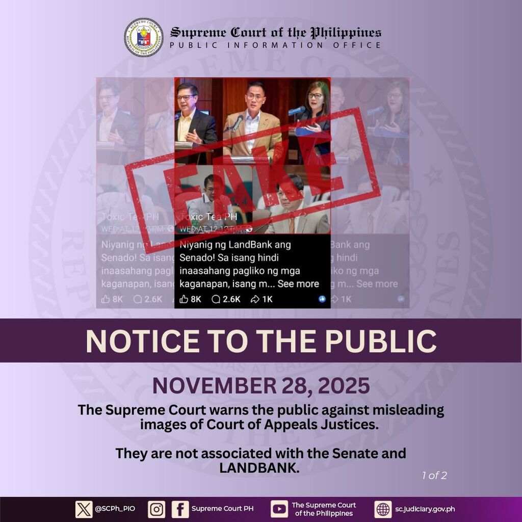 misleading images of Court of Appeals Justices 
