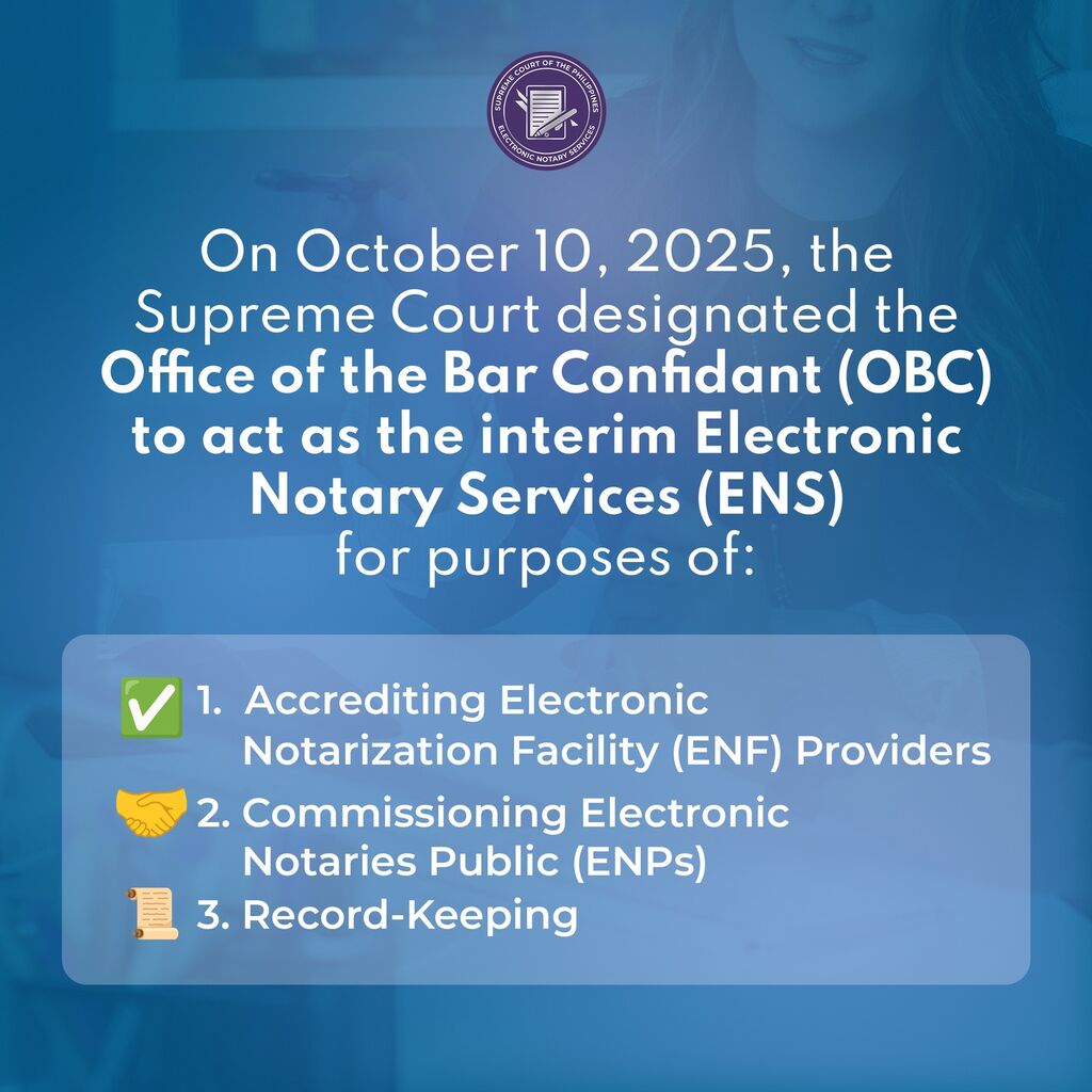 OBC) to act as the interim ENS