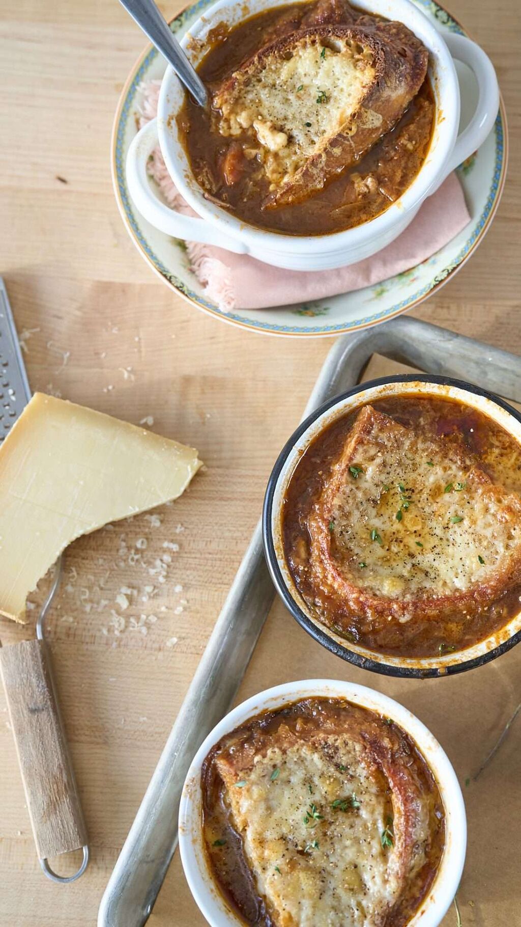 French Onion Soup with Braised Lamb Shoulder