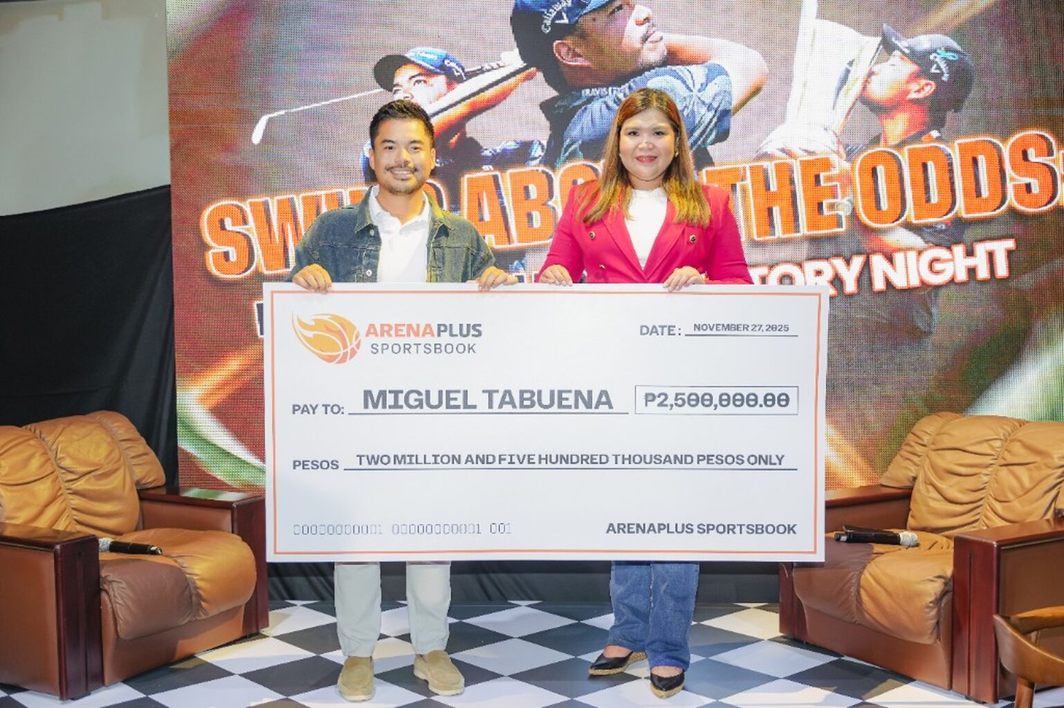 ArenaPlus hosts Miguel Tabuena Victory Night for winning the International Series Philippines presented by BingoPlus