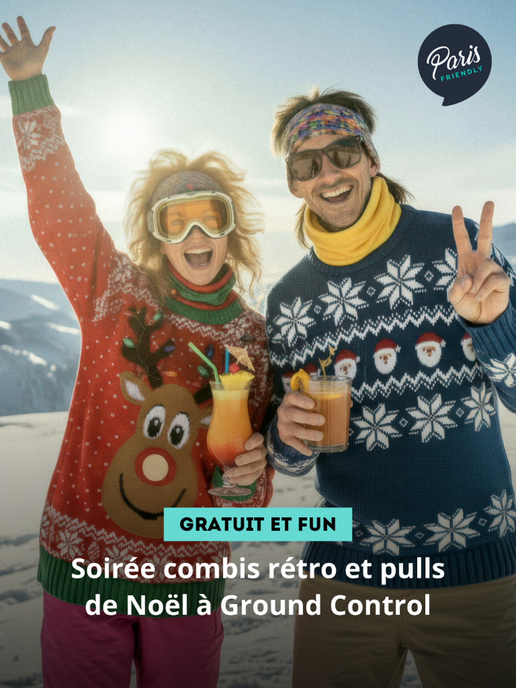 Soir&eacute;e combis r&eacute;tro et pulls de No&euml;l &agrave; Ground Control