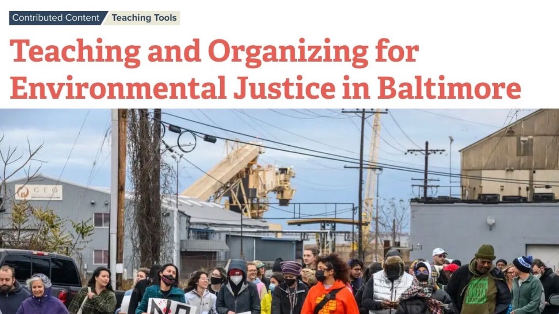 Teaching and Organizing for Environmental Justice in Baltimore