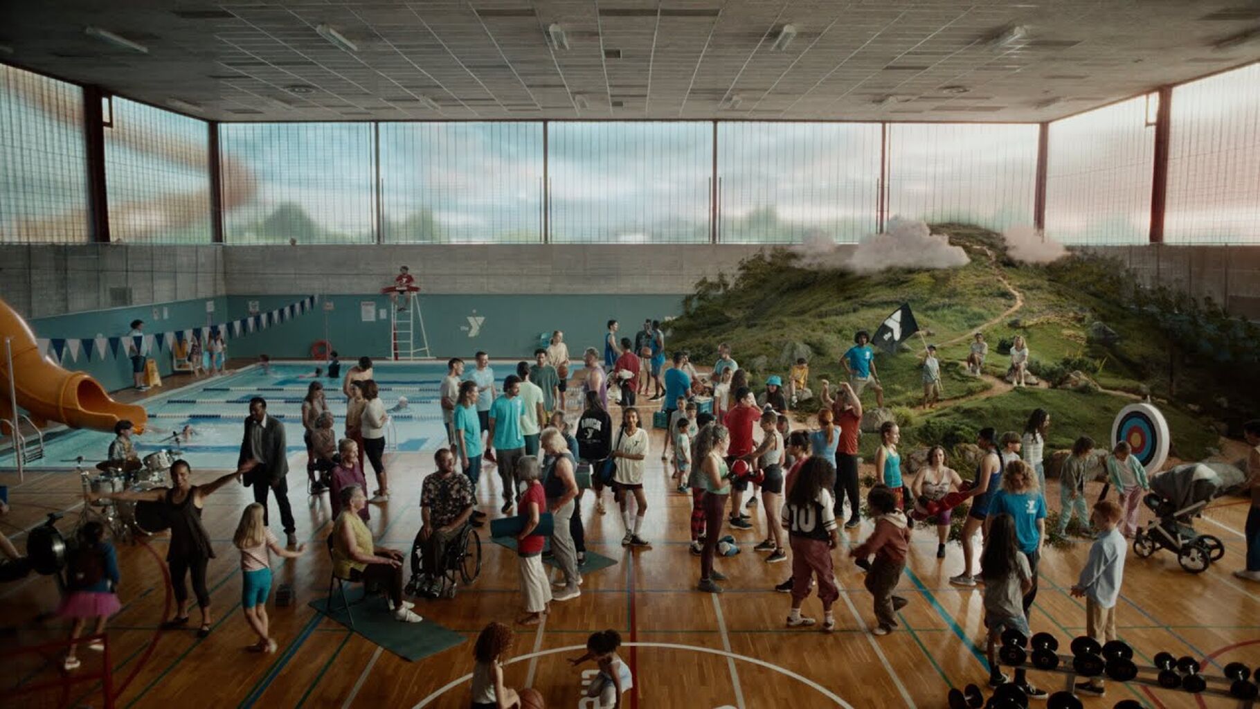 YMCA marks 175 years with playful ads about the power of shared spaces
