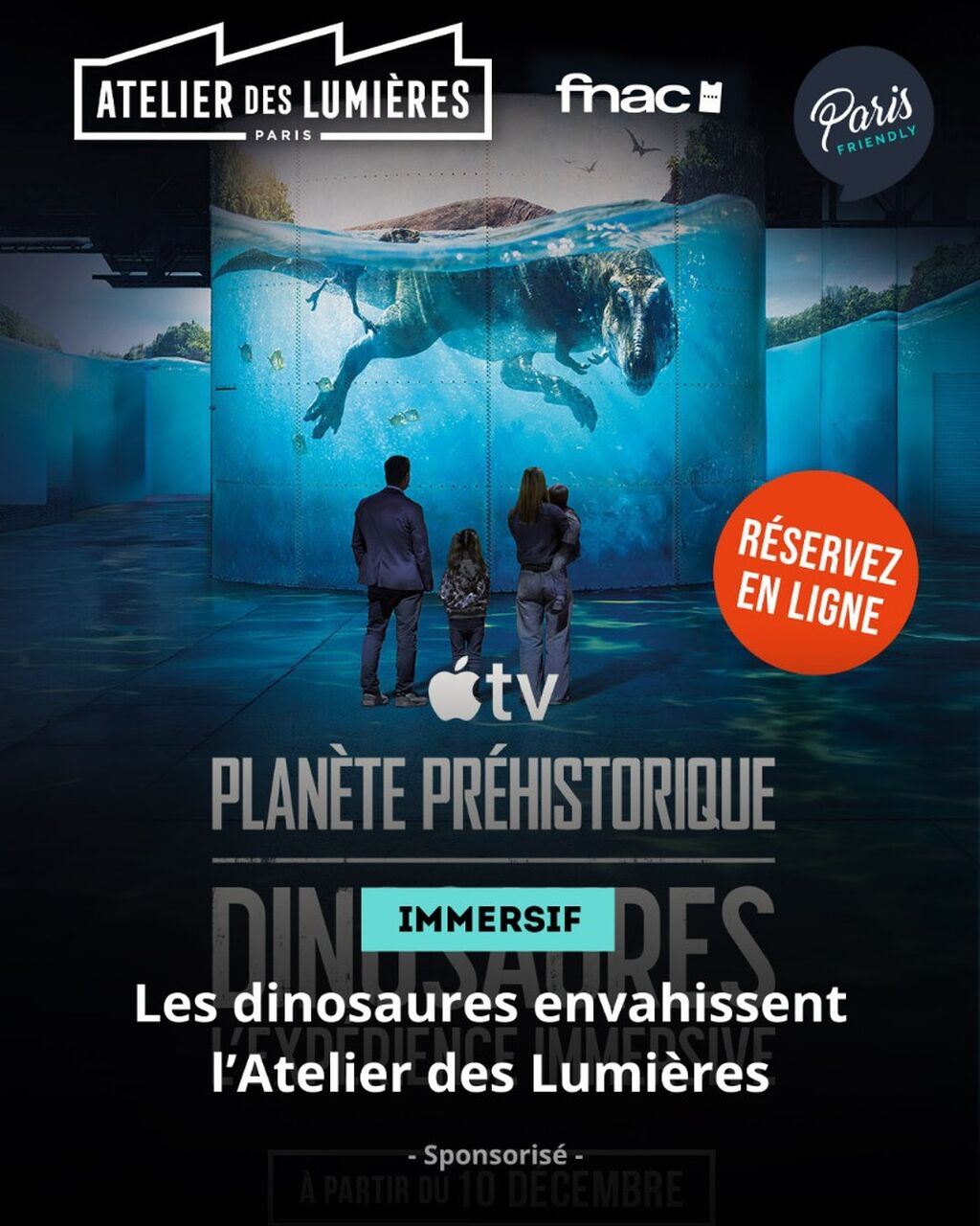 Plan&egrave;te Pr&eacute;historique : les dinosaures s&rsquo;invitent &agrave; l&rsquo;Atelier des Lumi&egrave;res