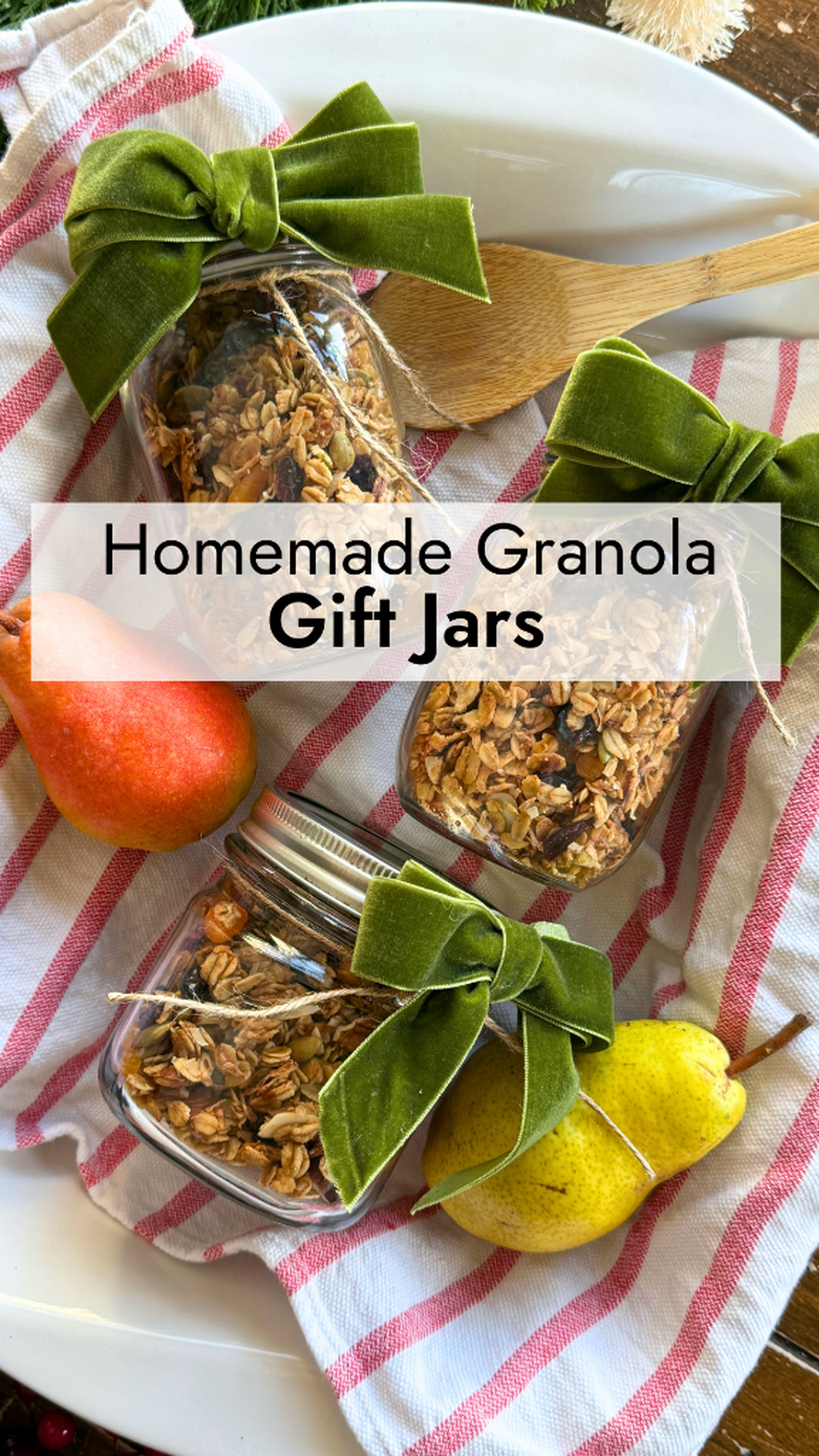Homemade Granola Gift Jars