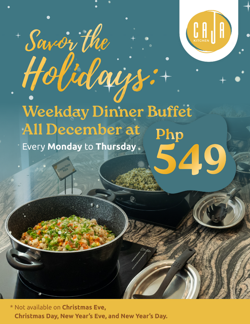 Holiday Flavors Await: Celebrate the Season with Caja Kitchen Cebu&rsquo;s Festive Weekday Dinner Buffet