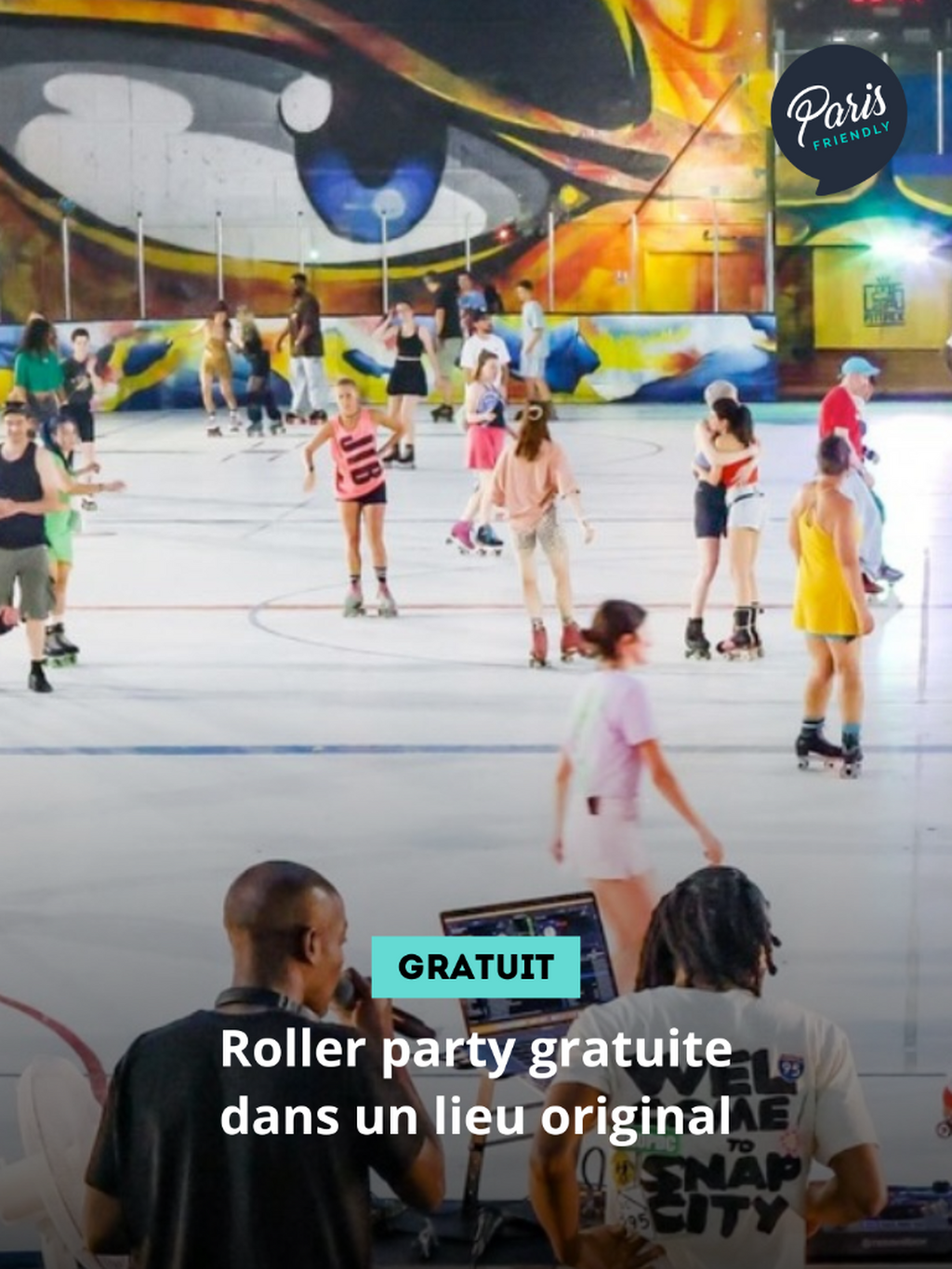 Roller party gratuite dans un lieu original
