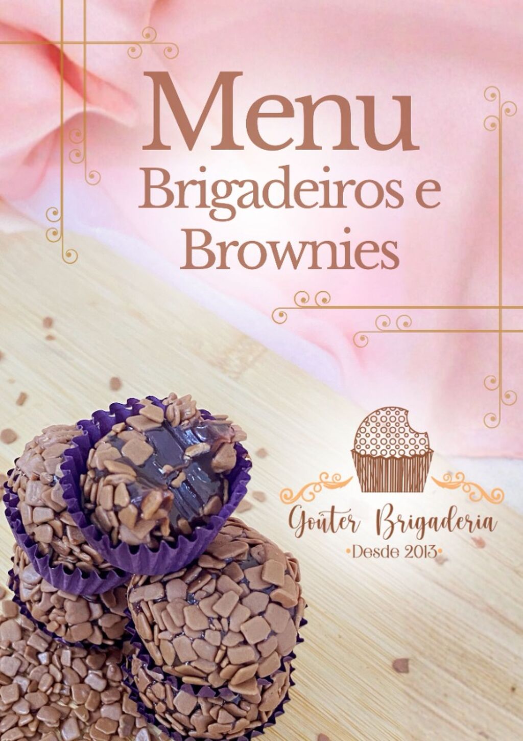 Menu Go&ucirc;ter Brigadeiros e Brownies 2026