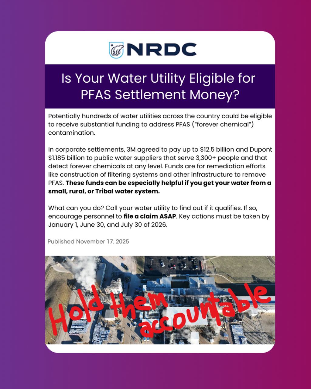 File a PFAS Settlement Claim