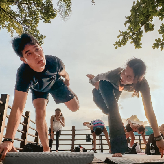 Sunset Yoga At Southernmost Point of Continental Asia
