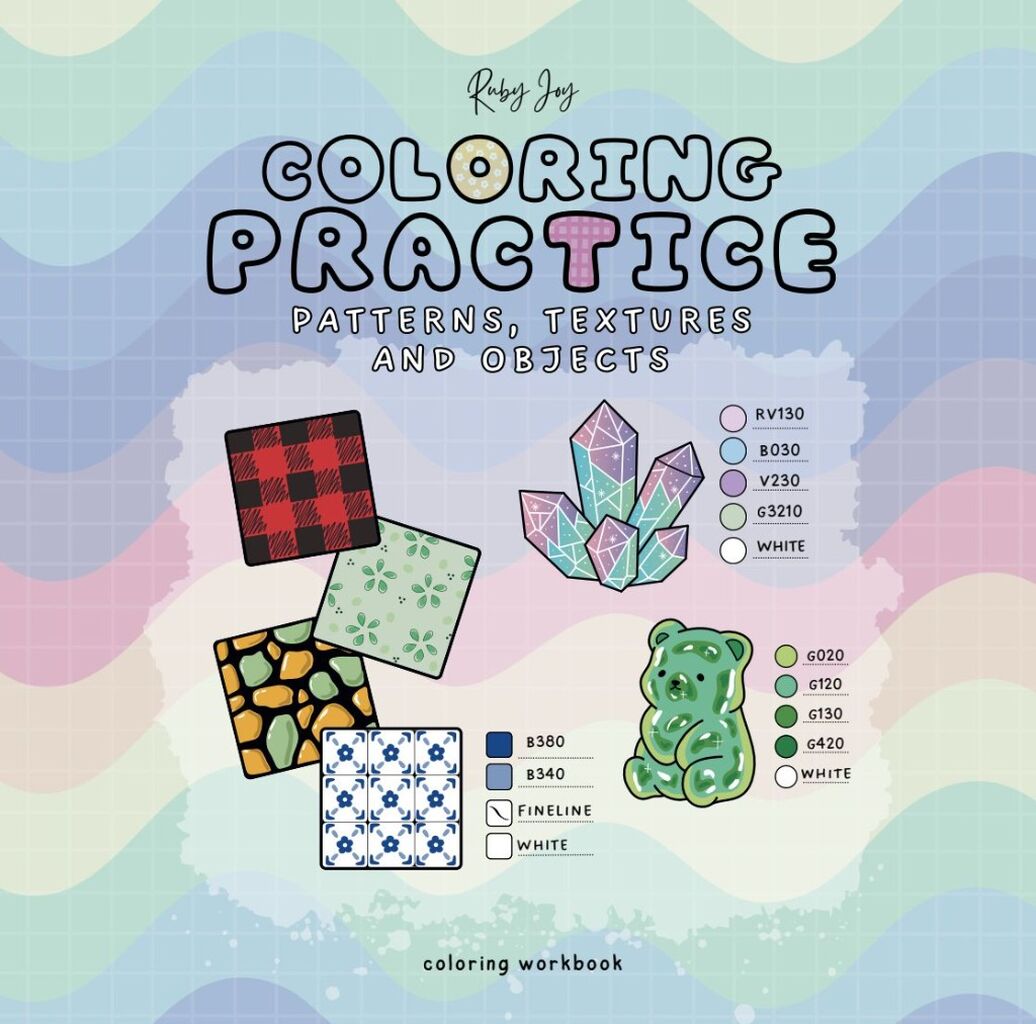 Coloring Practice: Patterns, Textures and Objects Workbook 