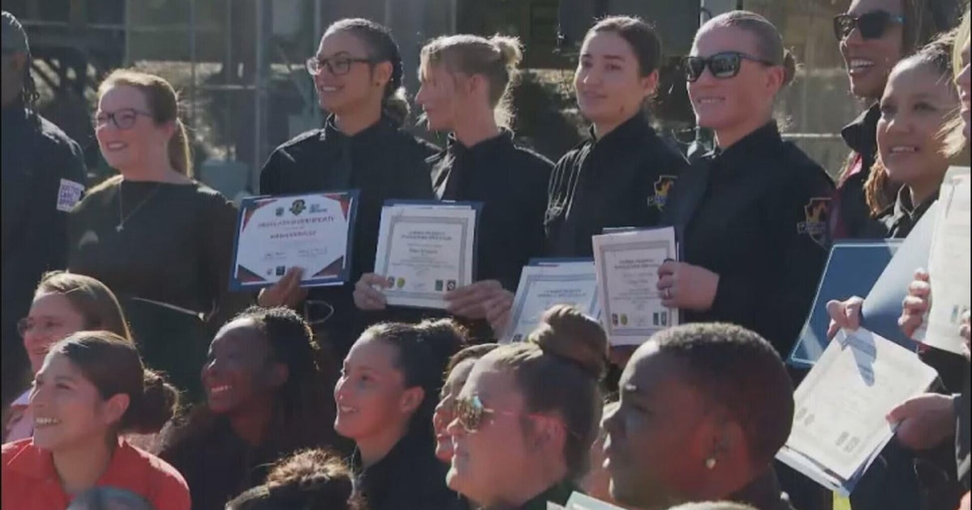 First all-female class graduates from LA County firefighter training program