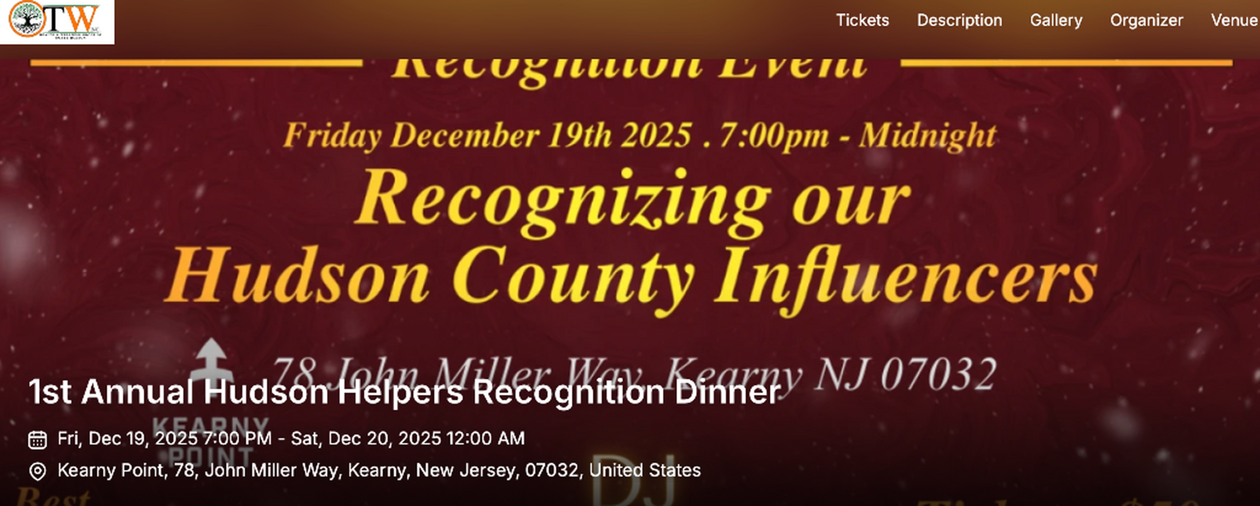 1st Annual Hudson Helpers Recognition Dinner
