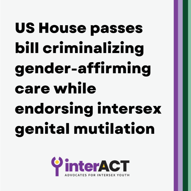 US House passes bill criminalizing gender-affirming care while endorsing intersex genital mutilation