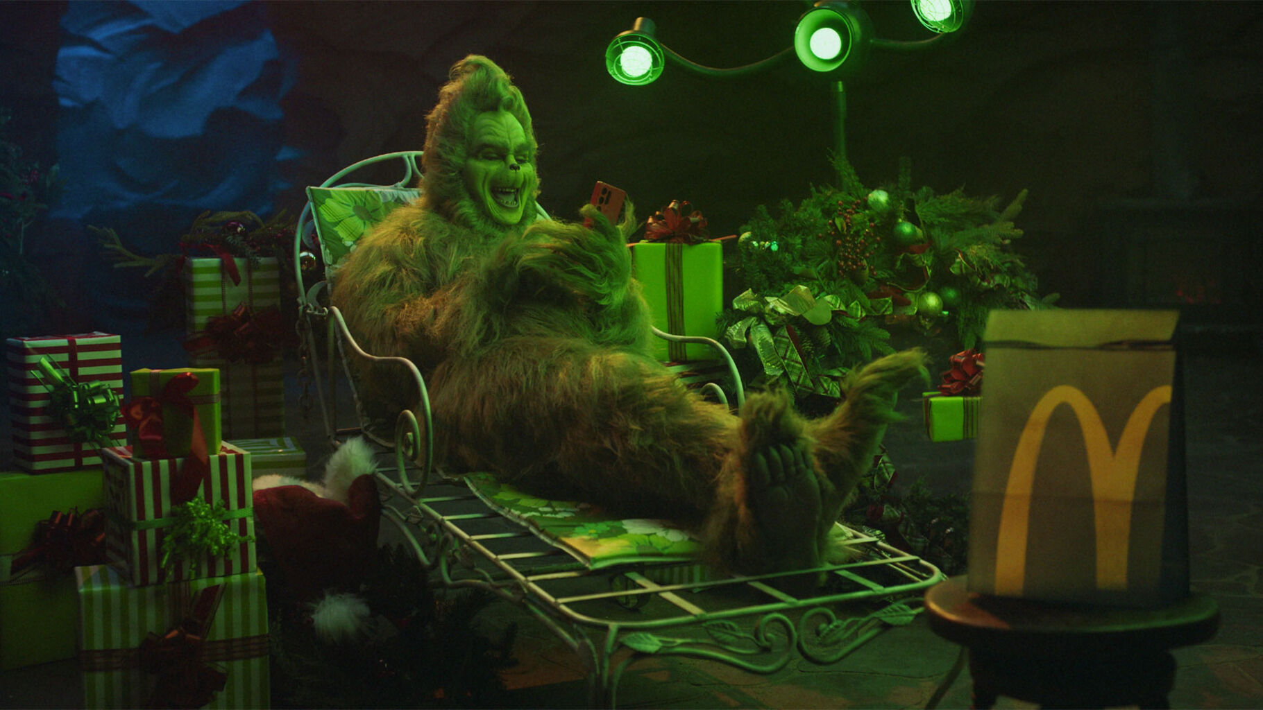 Grinch hijacks McDonald&rsquo;s UK holiday campaign with antics beyond the meal