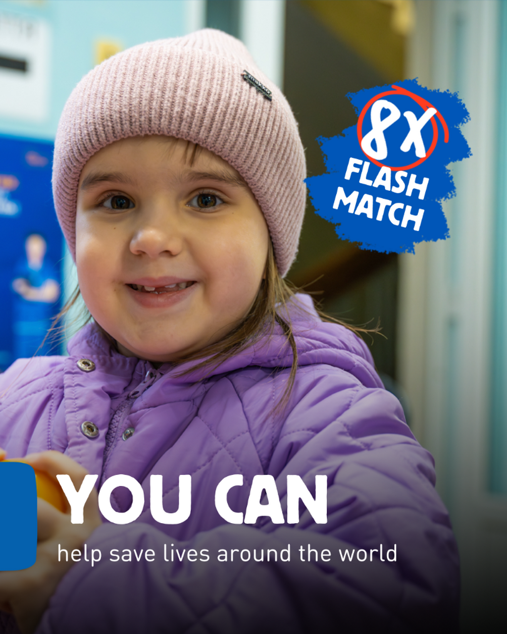 Donate now for an 8X match