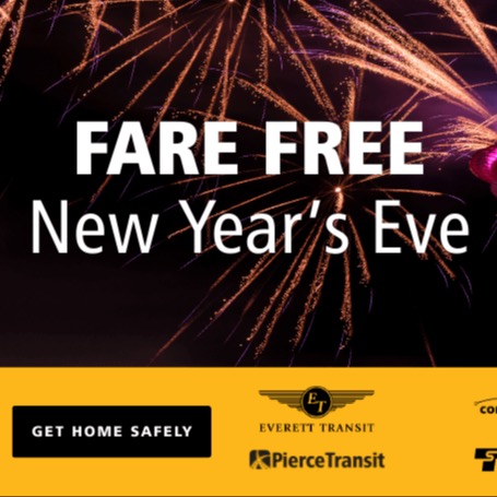 Ringing in the New Year: King County Metro and regional transit agencies celebrate New Year&rsquo;s Eve with free fares