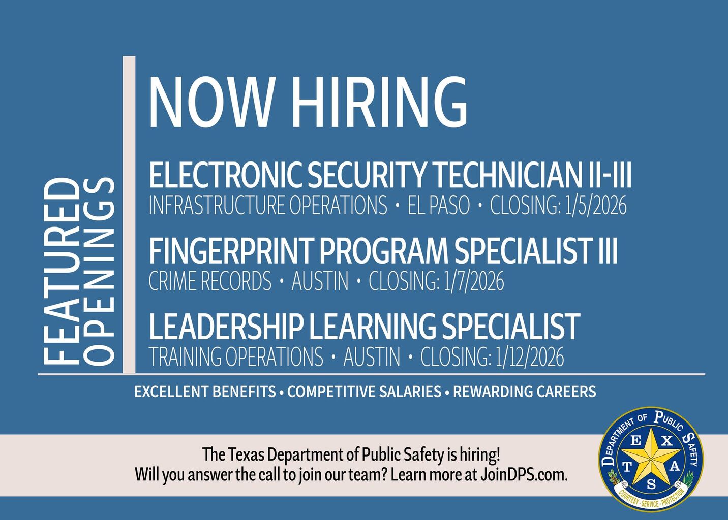 Texas Department of Public Safety Careers
