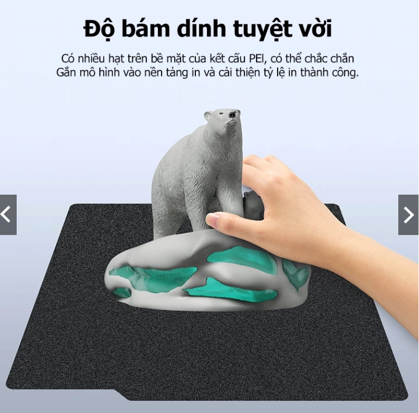 B&agrave;n PEI in tấm size 257*257mm cho m&aacute;y A1