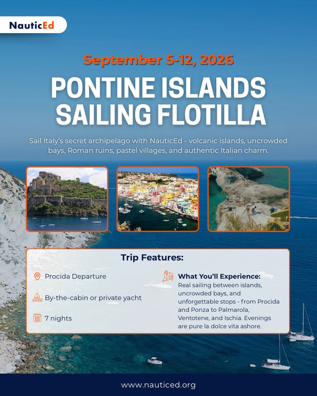 Flotilla ➜ Pontine Islands ● Sep 2026