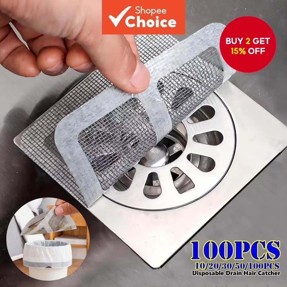 Disposable Drain Hair Catchers - Kitchen and Bathroom Filter