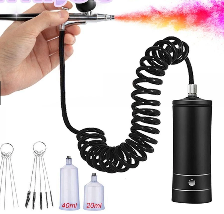 M&aacute;y n&eacute;n kh&iacute; TAWJOG Airbrush Nail Art sơn M&ocirc; h&igrave;nh in