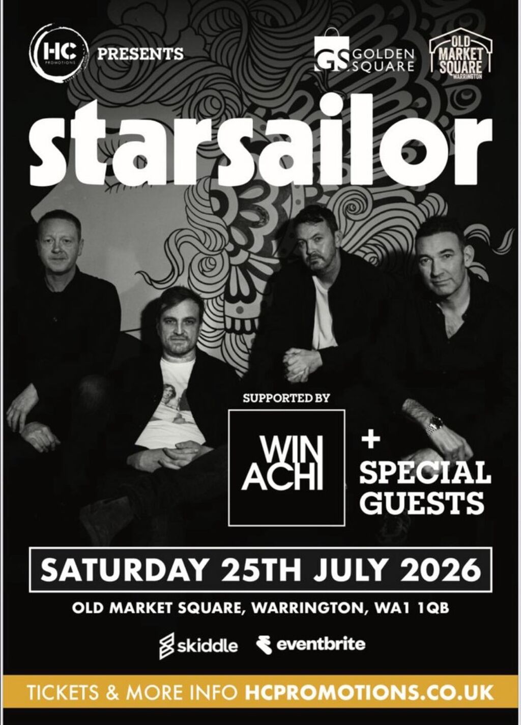 WINACHI & STARSAILOR ANNOUNCE BIG OUTDOOR DOUBLE HOMECOMING SHOW 25/07/26