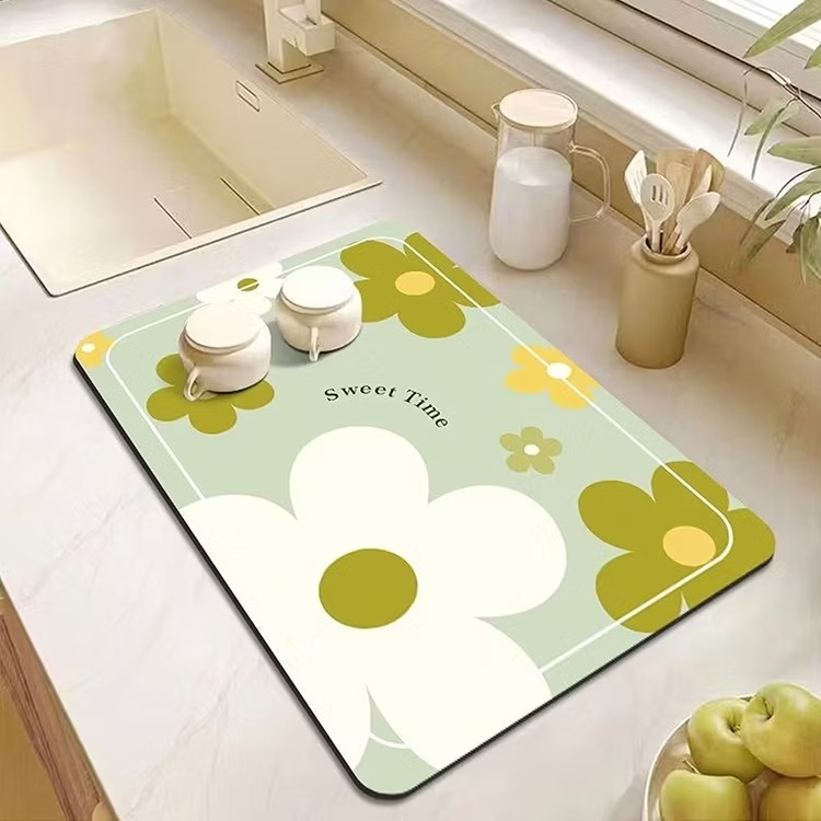 Non-Slip Washable And Heat-insulating Table Mat Coffee Mat Mouse Pads Kitchen Quick Drying Mat