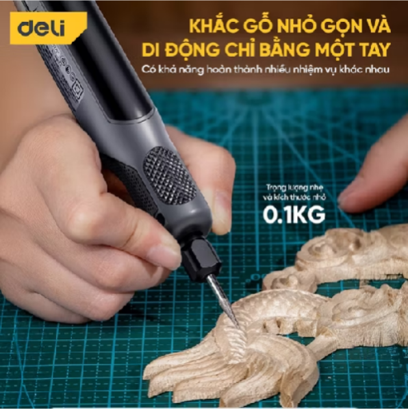 Máy mài đi&ecirc;̣n 5in1 Hãng Deli Đánh bóng, khắc, khoan, cắt, chà nhám
