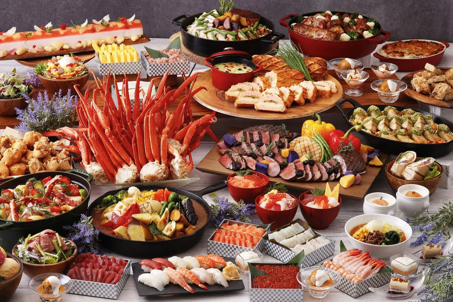 4.1 - 6.30| 春の北海道フェア～蟹・寿司・海鮮～ランチ＆ディナーブッフェ📍シェフズライブキッチン