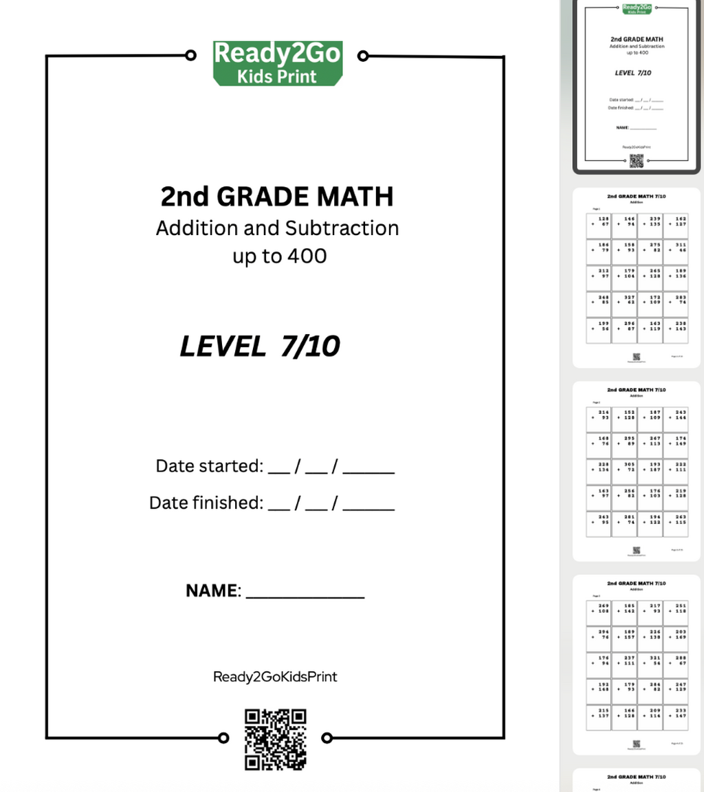 📚 Smart Math Printables 1st, 2nd Grades