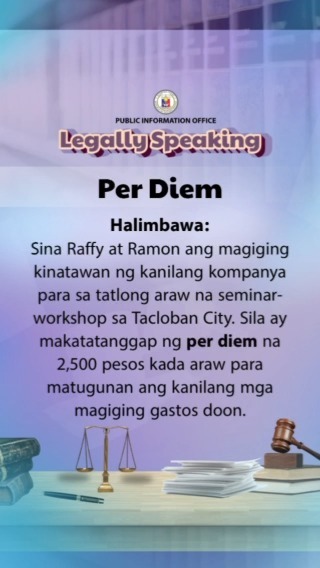 #SCphLegallySpeaking Per Diem