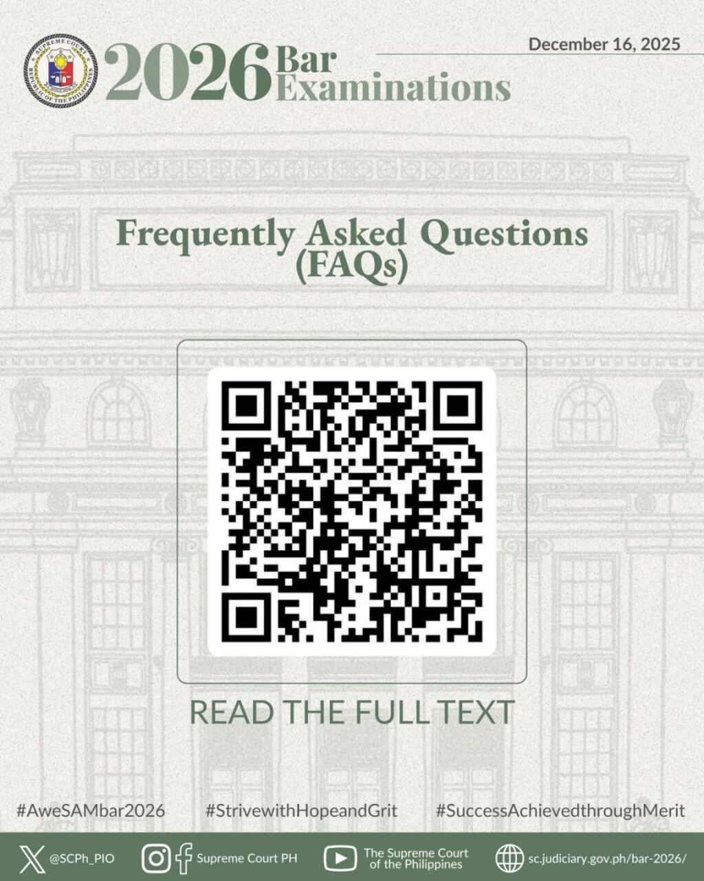 #Bar2026 FAQs
