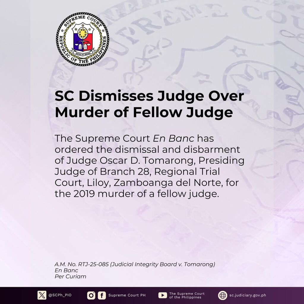 SC Dismisses Judge Over Murder of Fellow Judge
