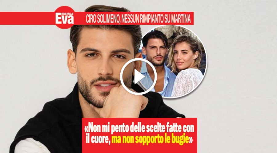 Ciro Solimeno: &laquo;nessun rimpianto con Martina ma basta bugie&raquo;