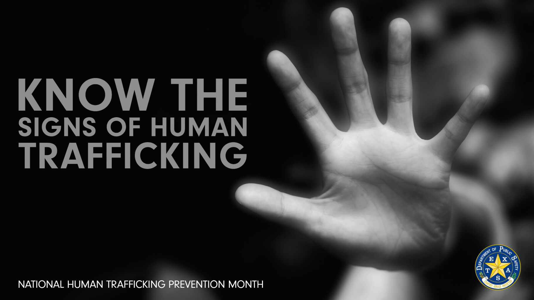 DPS Highlights Human Trafficking Prevention Month 