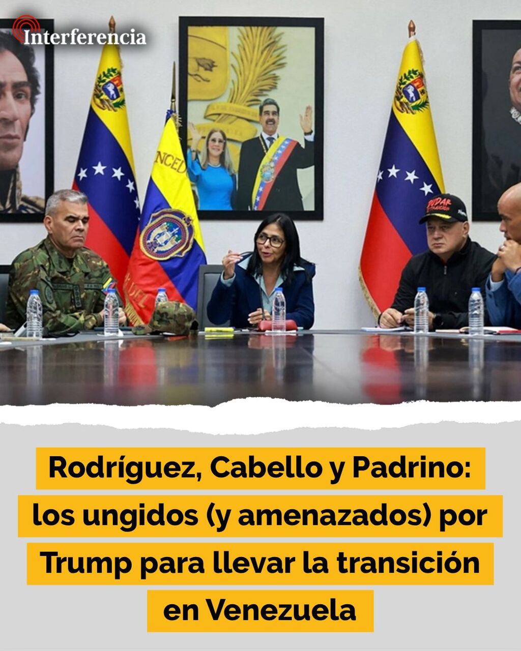 Rodr&iacute;guez, Cabello y Padrino: los ungidos (y amenazados) por Trump para llevar la transici&oacute;n en Venezuela