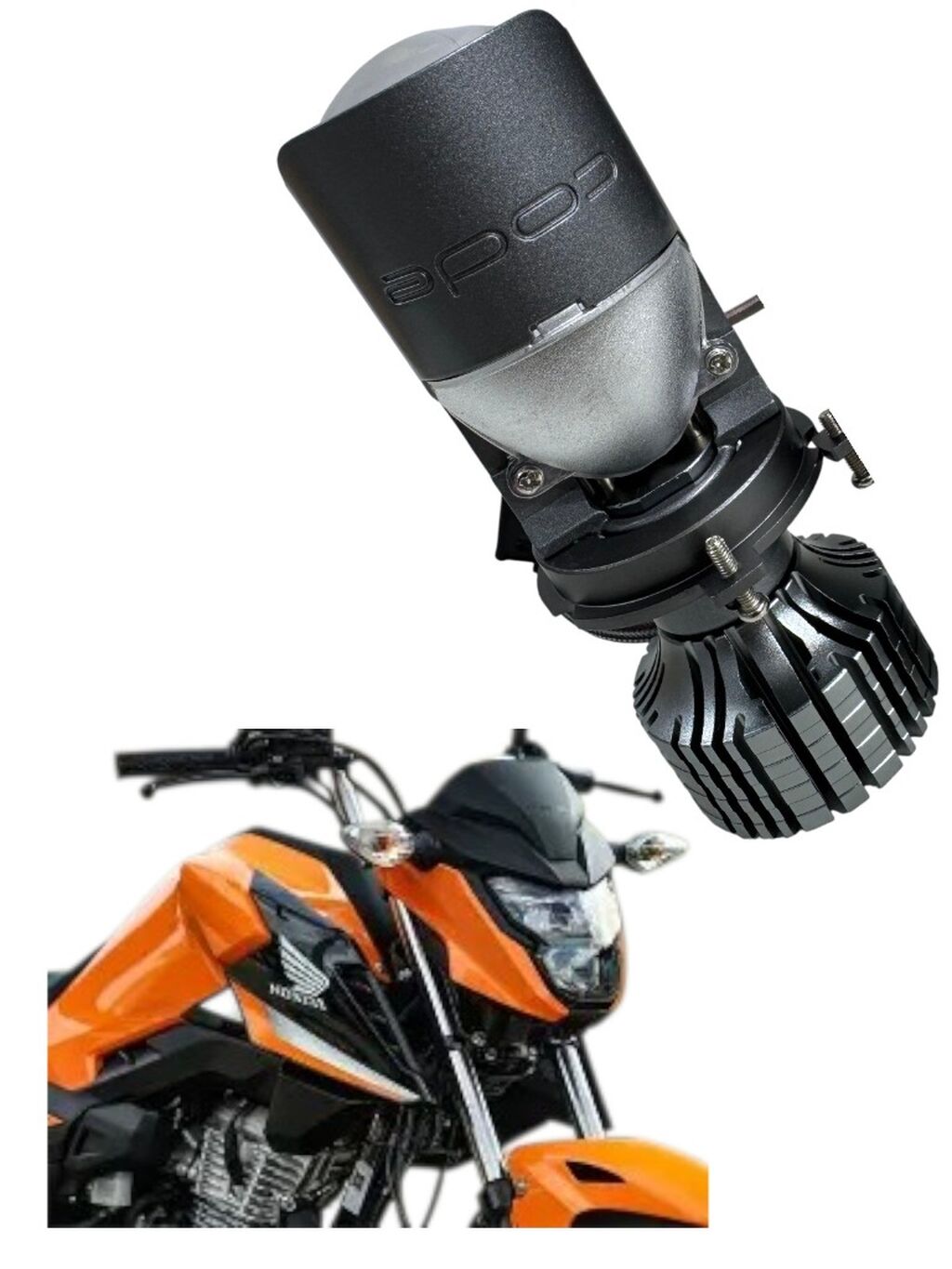 LED PROJETOR H4 4300K MOTO R$:131,2
