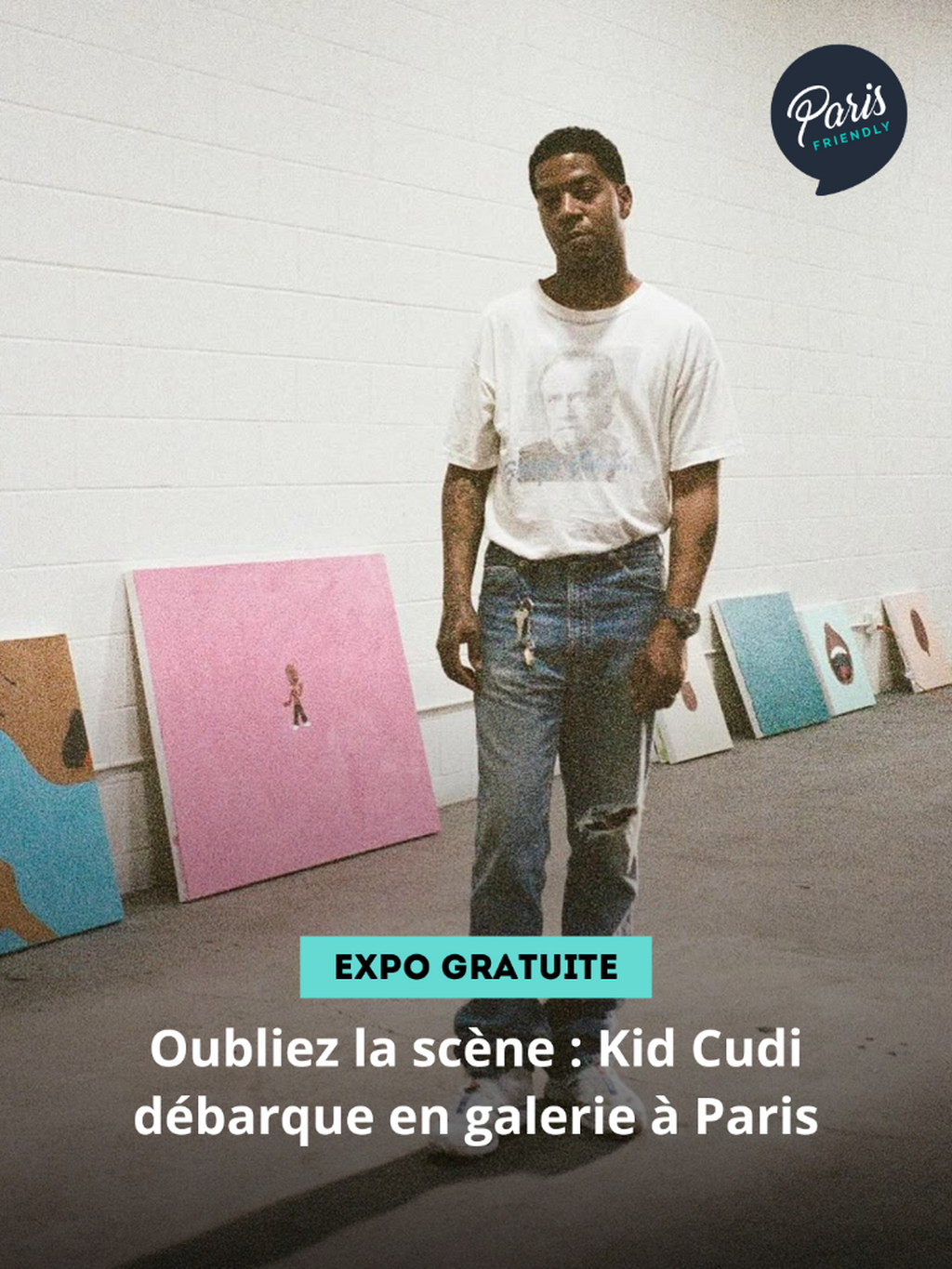 Oubliez la sc&egrave;ne : Kid Cudi d&eacute;barque en galerie &agrave; Paris