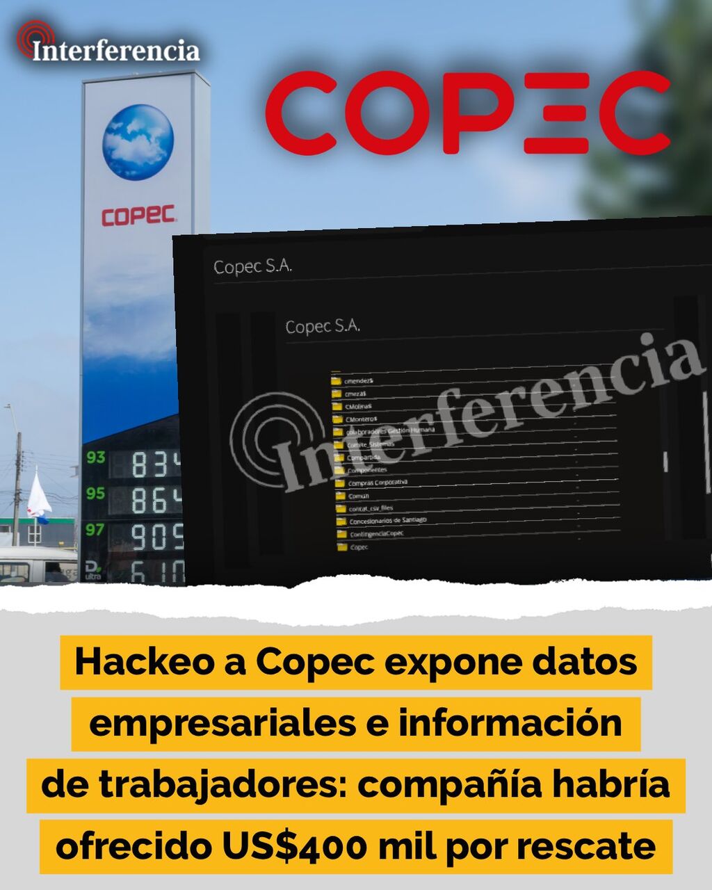 Hackeo a Copec expone datos empresariales e informaci&oacute;n de trabajadores: compa&ntilde;&iacute;a habr&iacute;a ofrecido US$400 mil por rescate