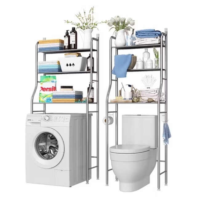 Stainless Steel Space-saving Bathroom and Toilet Storage Rack