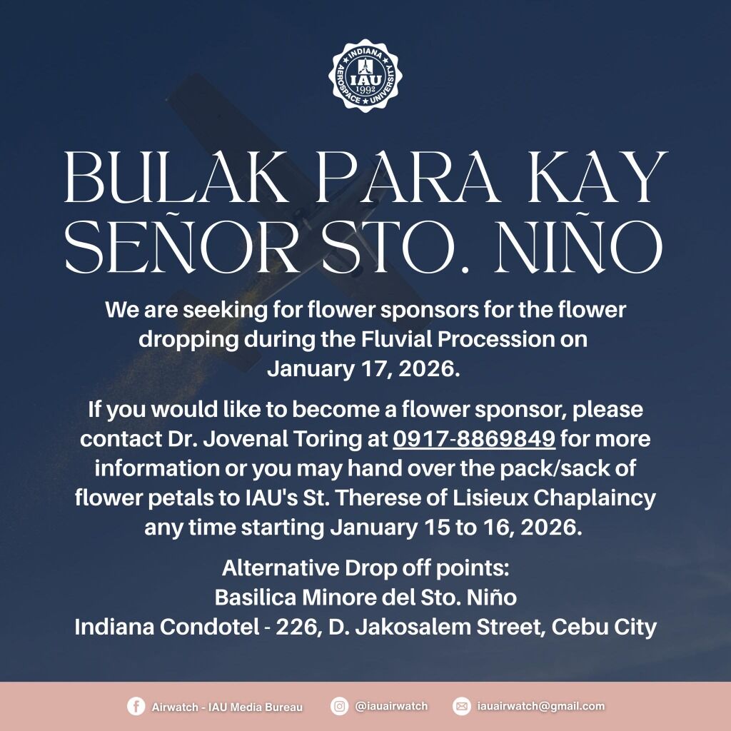 Indiana Aerospace University (IAU) Invites Flower Offerings for the Fluvial Procession