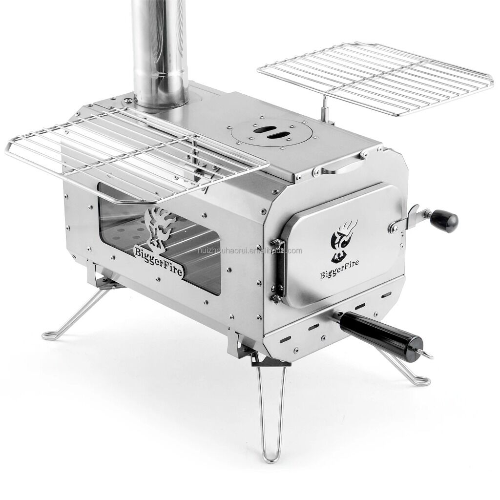 STAINLESS STEEL CAMPING WOOD STOVE
