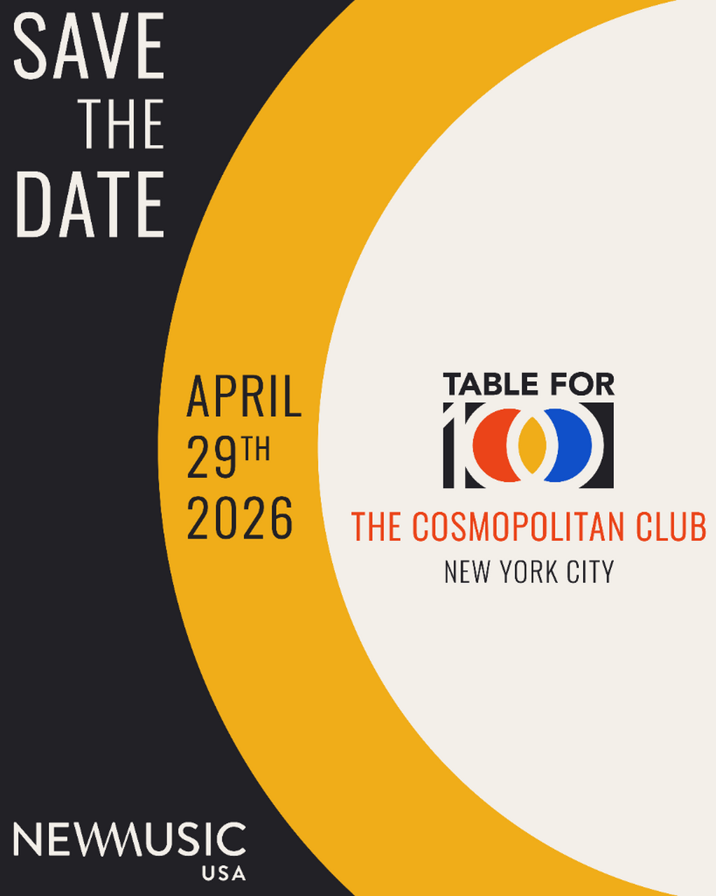 Table for 100 2026