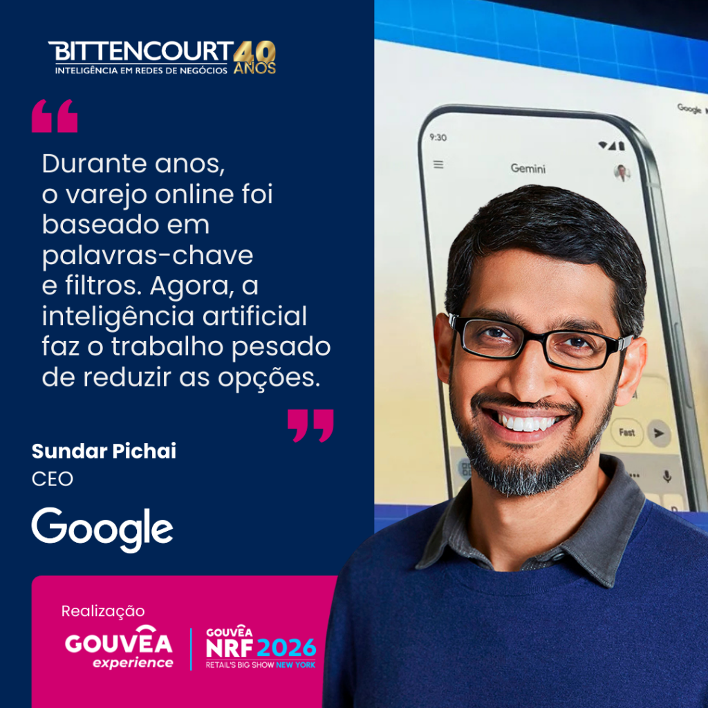 NRF 2026 | Sundar Picha CEO do Google e John Furner CEO Walmart