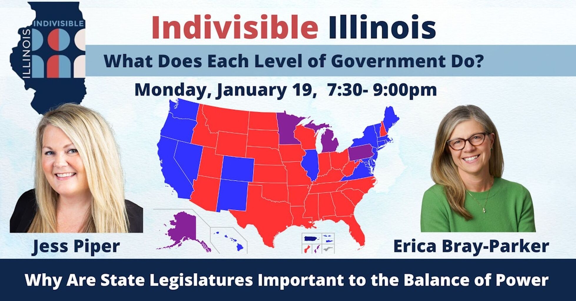 1/19: What Does Each Level of Government Do w/ Indivisible Illinois