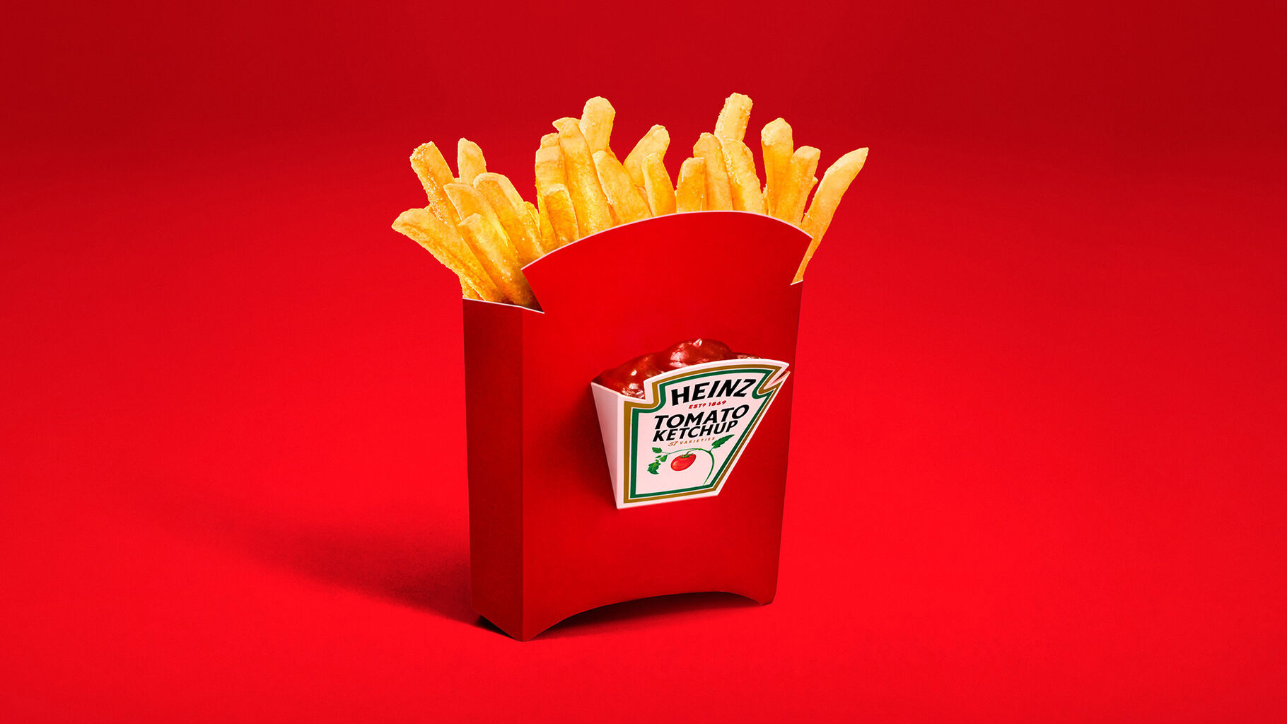 Heinz redesigned the classic French fry box, adding a ketchup compartment