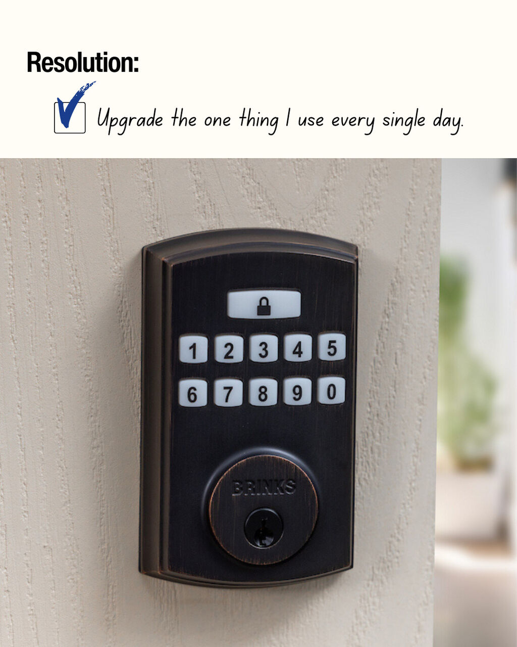 Brinks Electronic Fingerprint/Keypad Deadbolt