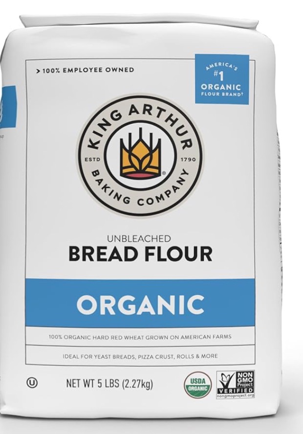  King Arthur Unbleached Organic Bread Flour - High Protein 12.7%