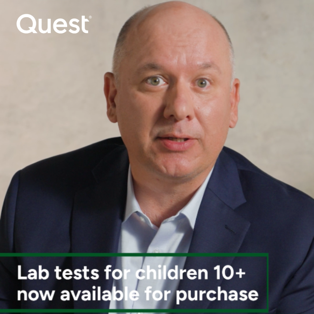 Lab tests for children 10+ now available for purchase 